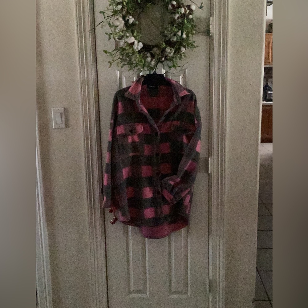New plaid cotton button up shirt”PinchMe”Size medium